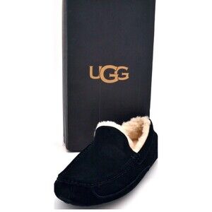 UGG Mens Ascot Slipper | Black  | Authentic New Size12